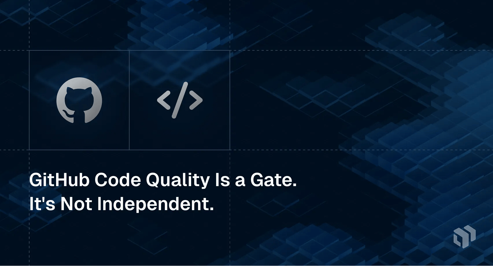 Steel gate barrier separating two independent pathways representing structural enforcement independence between code hosting and quality gates