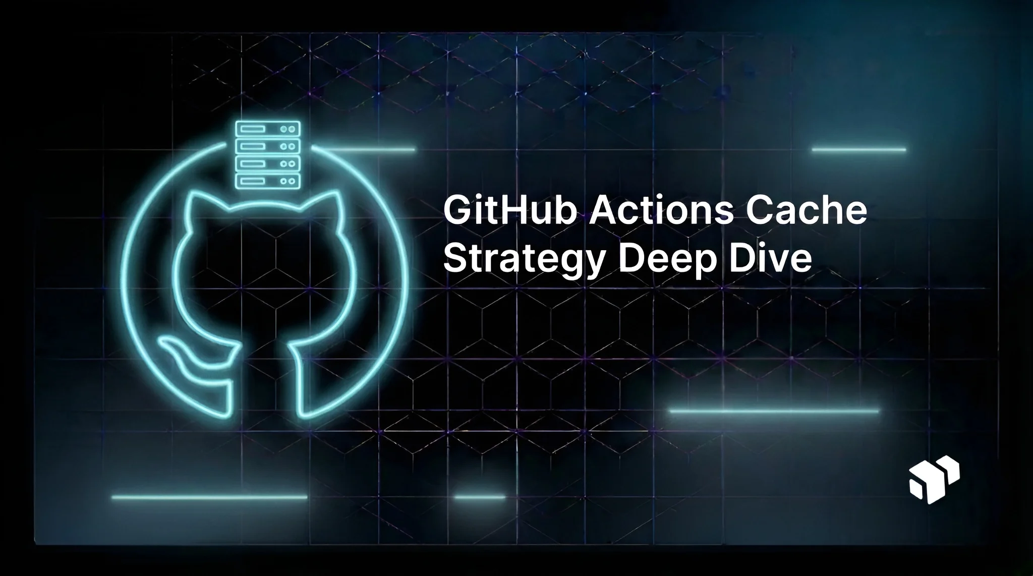 Detailed diagram of GitHub Actions cache strategies, explaining how to optimize caching in CI/CD workflows for faster build times.