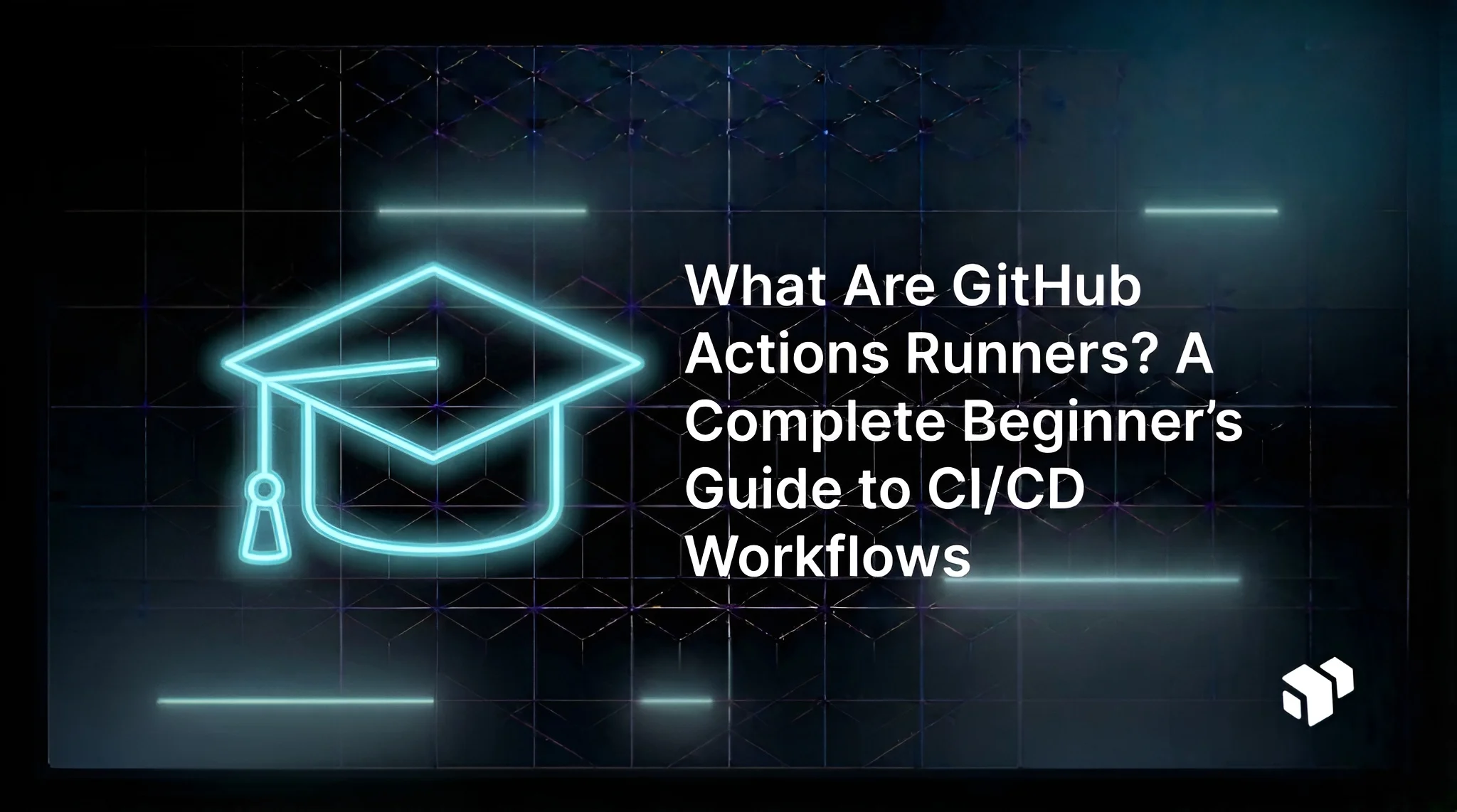 illustration explaining GitHub Actions runners, showing how they execute CI/CD workflows for automation in software development.